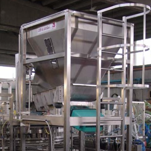 Solid product feeding systems for food industry