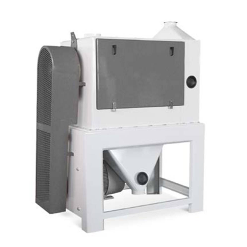 Horizontal scourer for flour and semolina mills