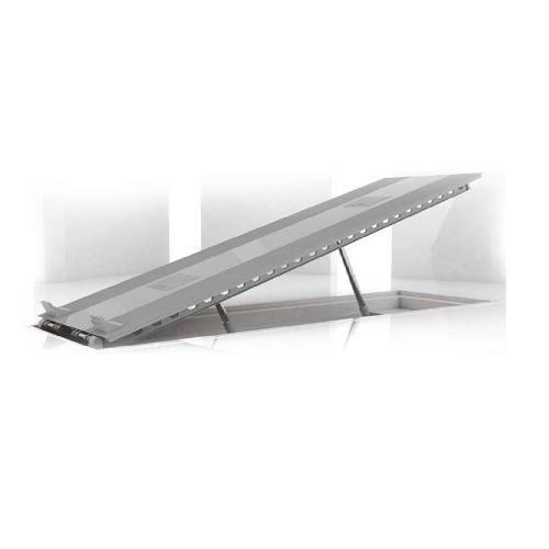 Hydraulic truck lift for unloading without dumpers