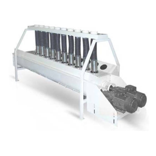 Flour screw conveyor for horizontal transport
